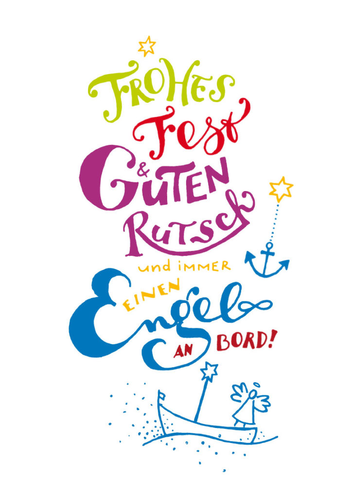 postkarte-Frohes-Fest-Engel--design-butenschoen-schriftart-webdesign-grafikbuero-lueneburg-hamburg-kiel-handlettering-weihnachtskarte